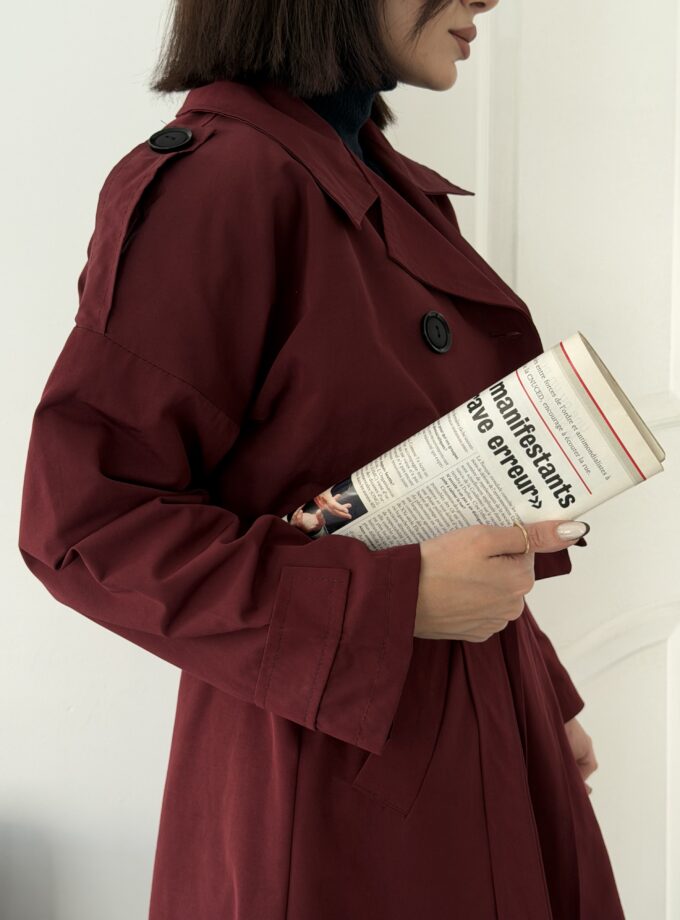 بارونی دو تیکه زرشکی