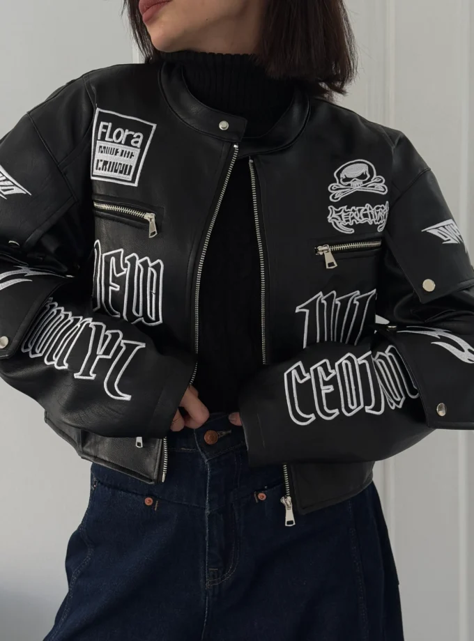 کت چرم فلورا