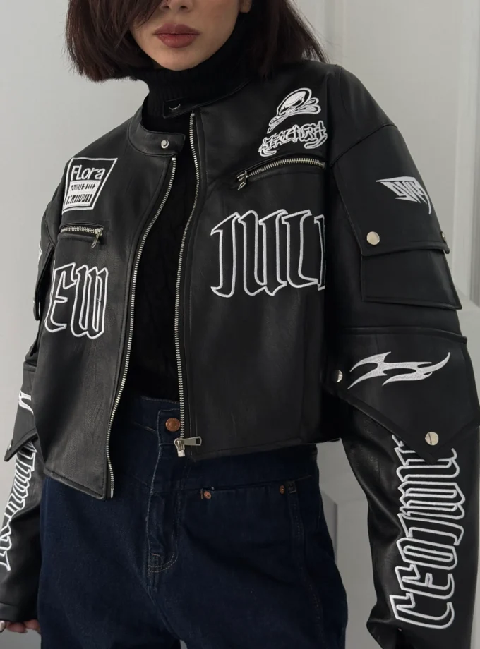 کت چرم فلورا